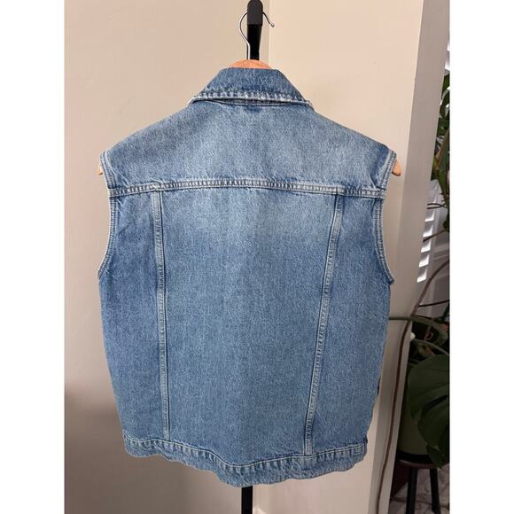 Anthropologie Pilcro Denim Vest Boho Casual Comfort Cotton - Picture 2 of 3